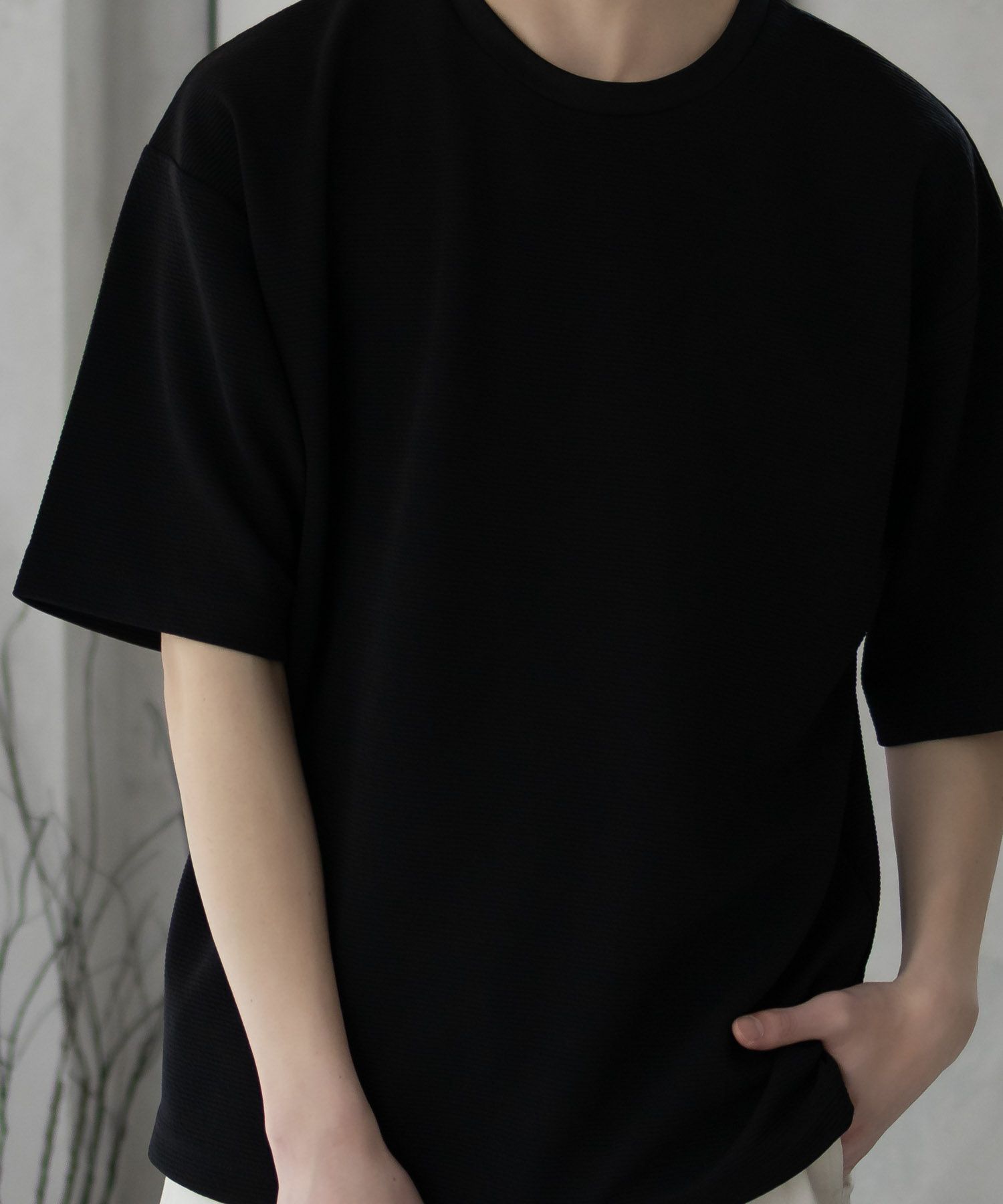 URBAN COLLECTION AIR Smoosy ドライリップル 無地テーパードTシャツ メンズ ネコポス 対応商品