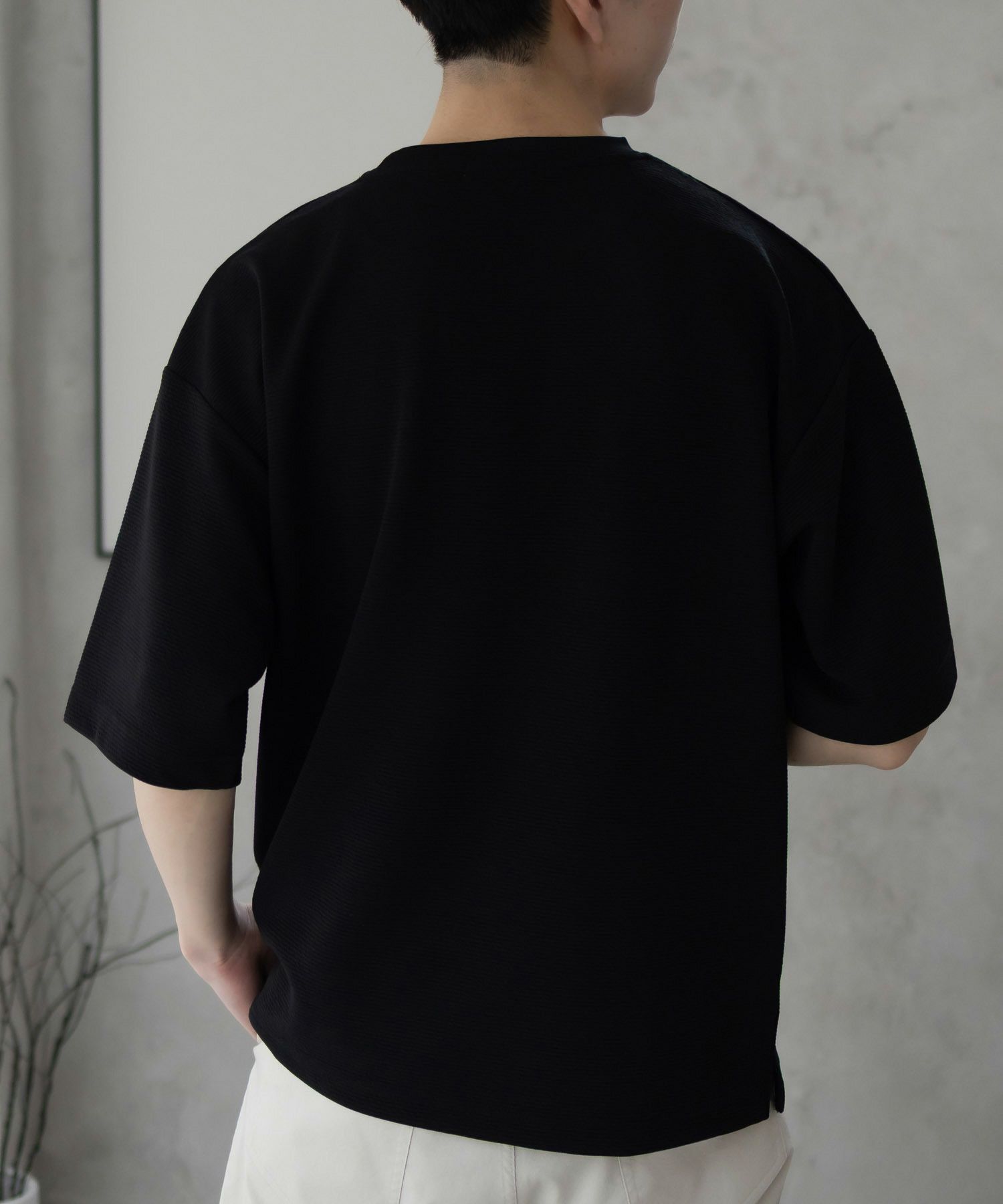 URBAN COLLECTION  AIR Smoosy ドライリップル 無地テーパードTシャツ メンズ メール便 対応商品商品サムネイル-15