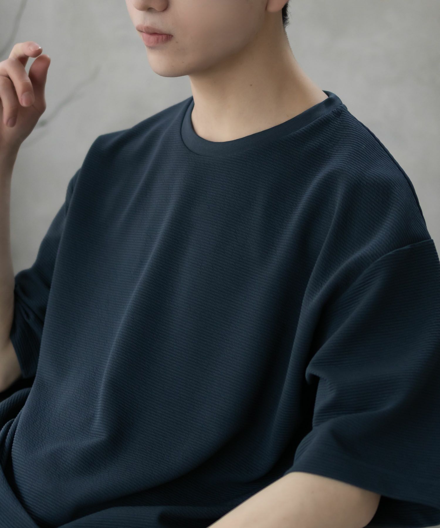 URBAN COLLECTION  AIR Smoosy ドライリップル 無地テーパードTシャツ メンズ メール便 対応商品商品サムネイル-19