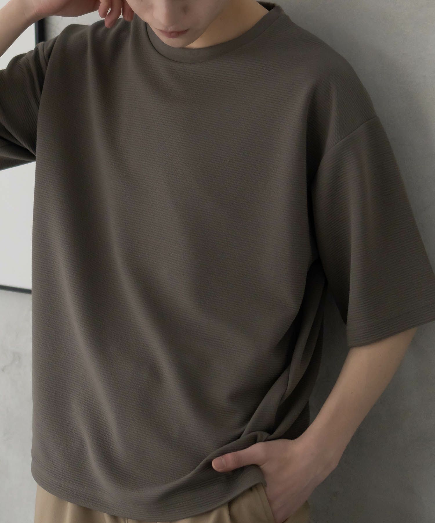 URBAN COLLECTION  AIR Smoosy ドライリップル 無地テーパードTシャツ メンズ メール便 対応商品商品画像-22