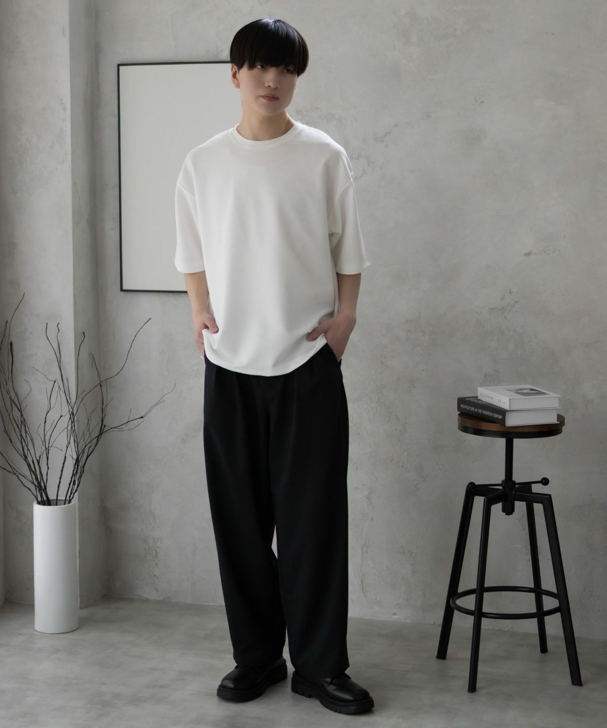 URBAN COLLECTION AIR Smoosy ドライリップル 無地テーパードTシャツ メンズ ネコポス 対応商品