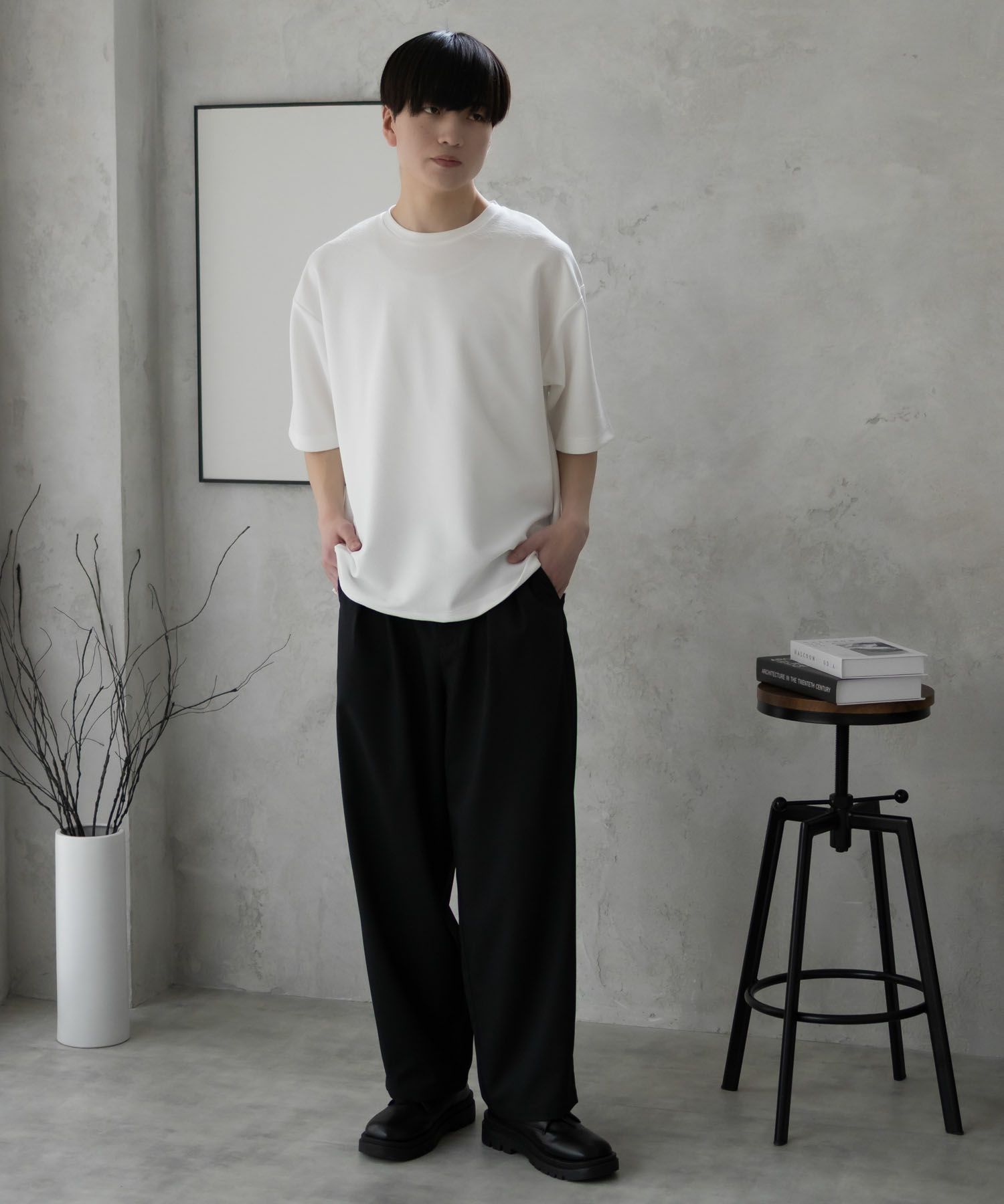 URBAN COLLECTION  AIR Smoosy ドライリップル 無地テーパードTシャツ メンズ メール便 対応商品商品サムネイル-36