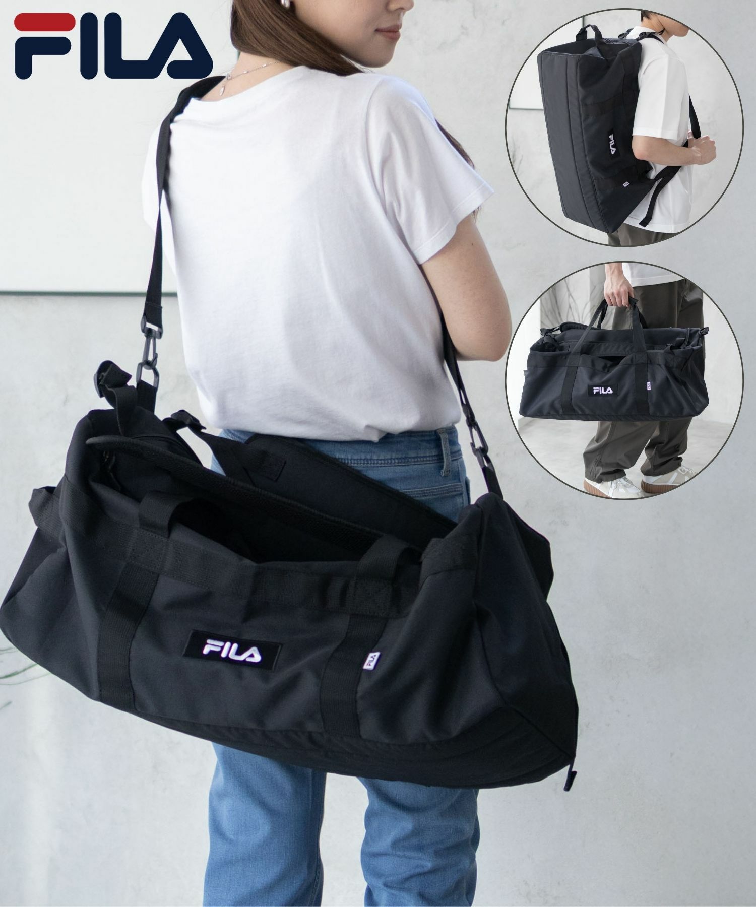 大容量 FILA 3WAYボストンバッグ