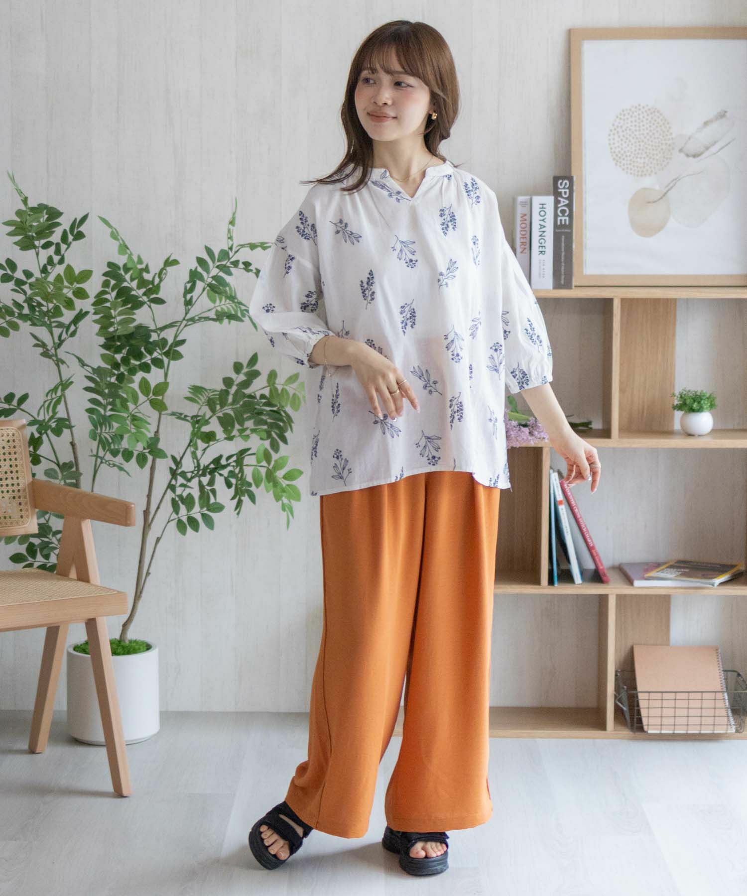 Howdy Marie インドファブリック 綿麻刺繍プルオーバー レディース商品サムネイル-21