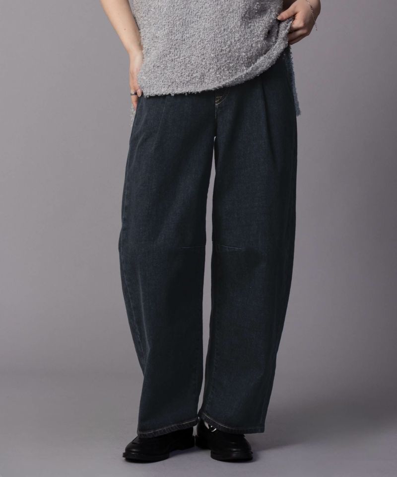 [期間限定価格]SOMETHING  HANA タックカーブデニムパンツ レディース商品画像-2