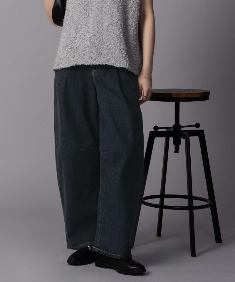 [期間限定価格]SOMETHING  HANA タックカーブデニムパンツ レディース商品画像-3