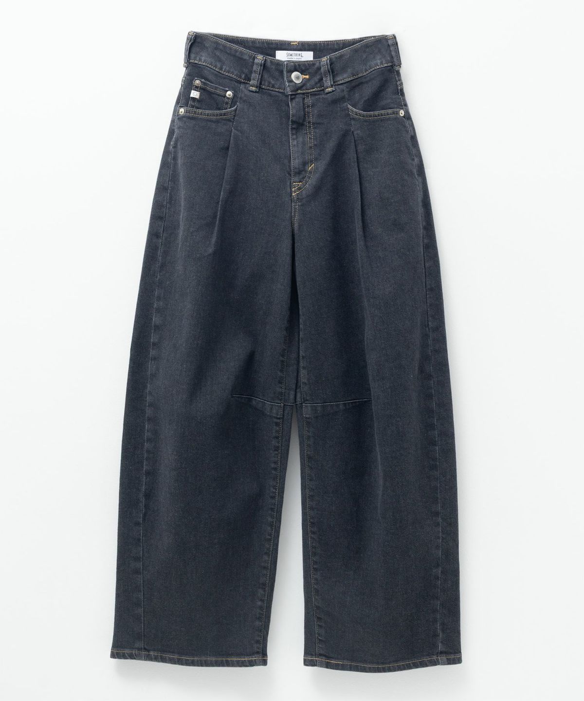 SOMETHING HANA タックカーブデニムパンツ レディース