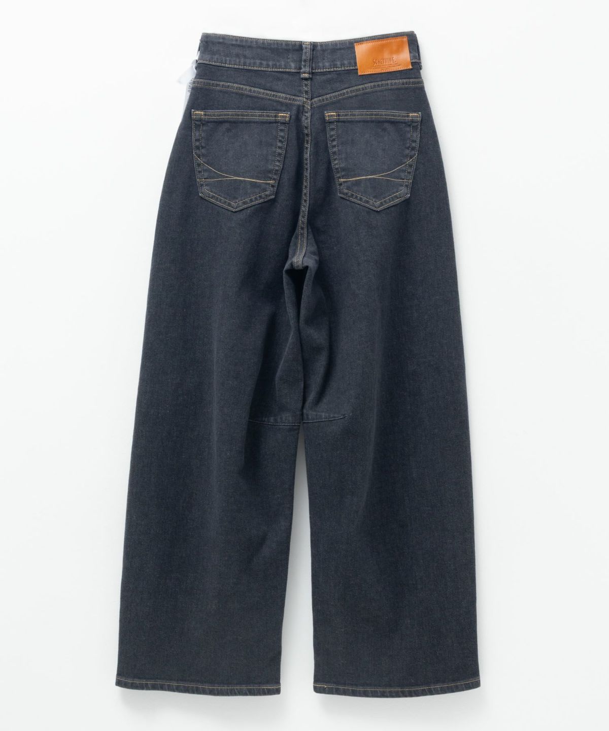 SOMETHING HANA タックカーブデニムパンツ レディース