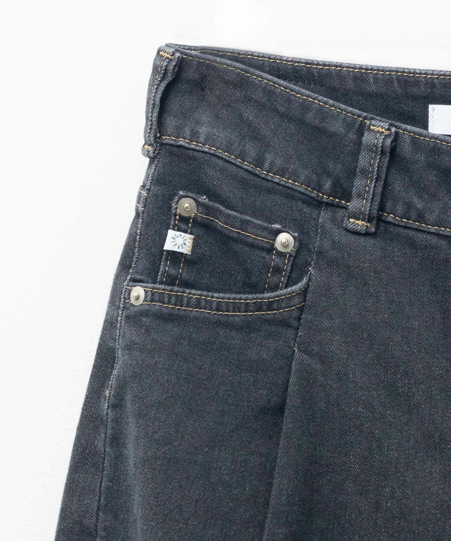 [期間限定価格]SOMETHING  HANA タックカーブデニムパンツ レディース商品画像-11