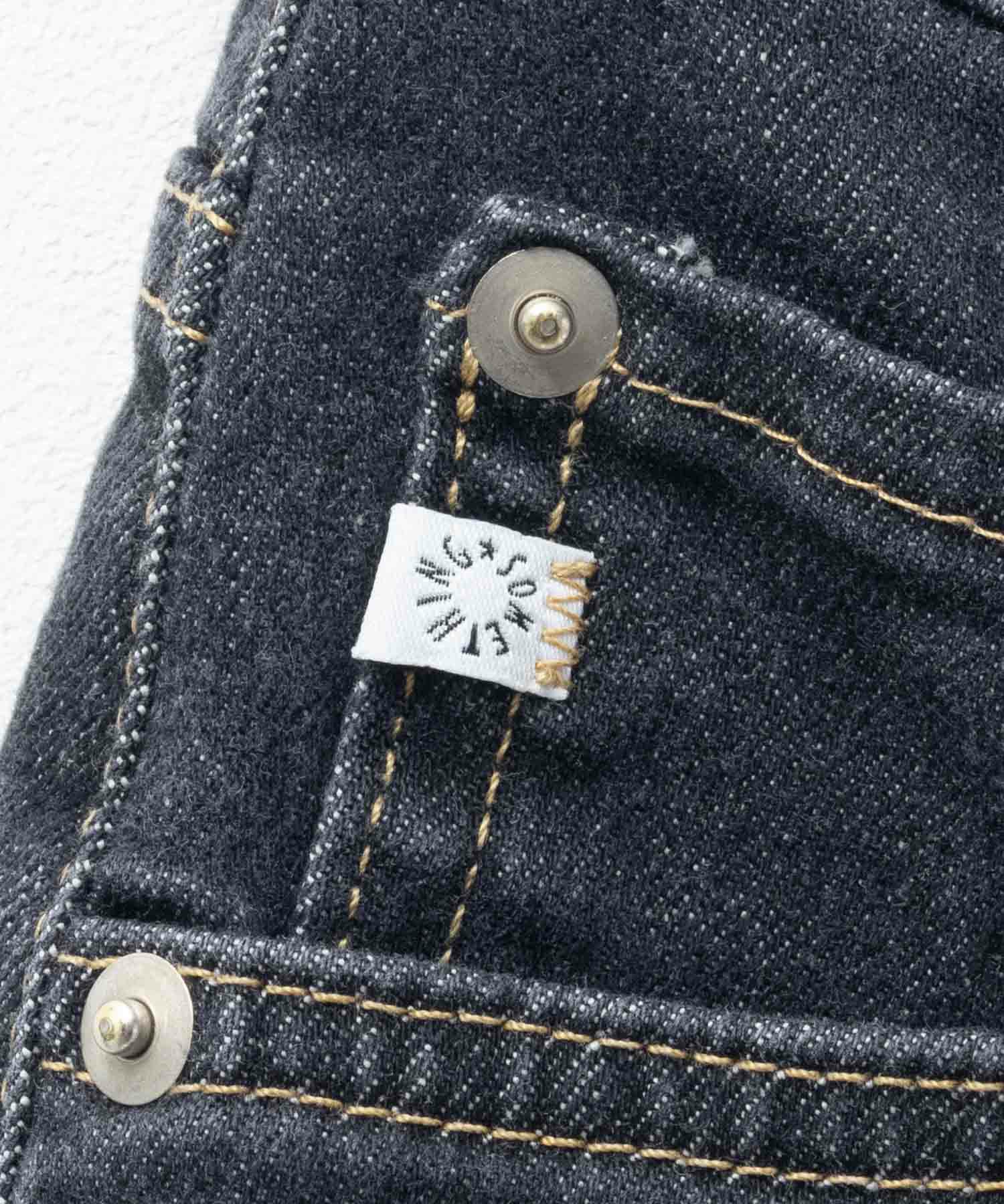 SOMETHING HANA タックカーブデニムパンツ レディース