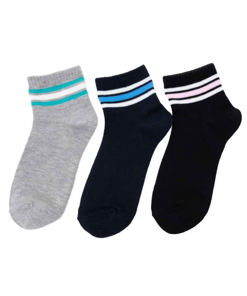 NAVY  クォーターソックス アソート 3足組 レディース商品画像-3