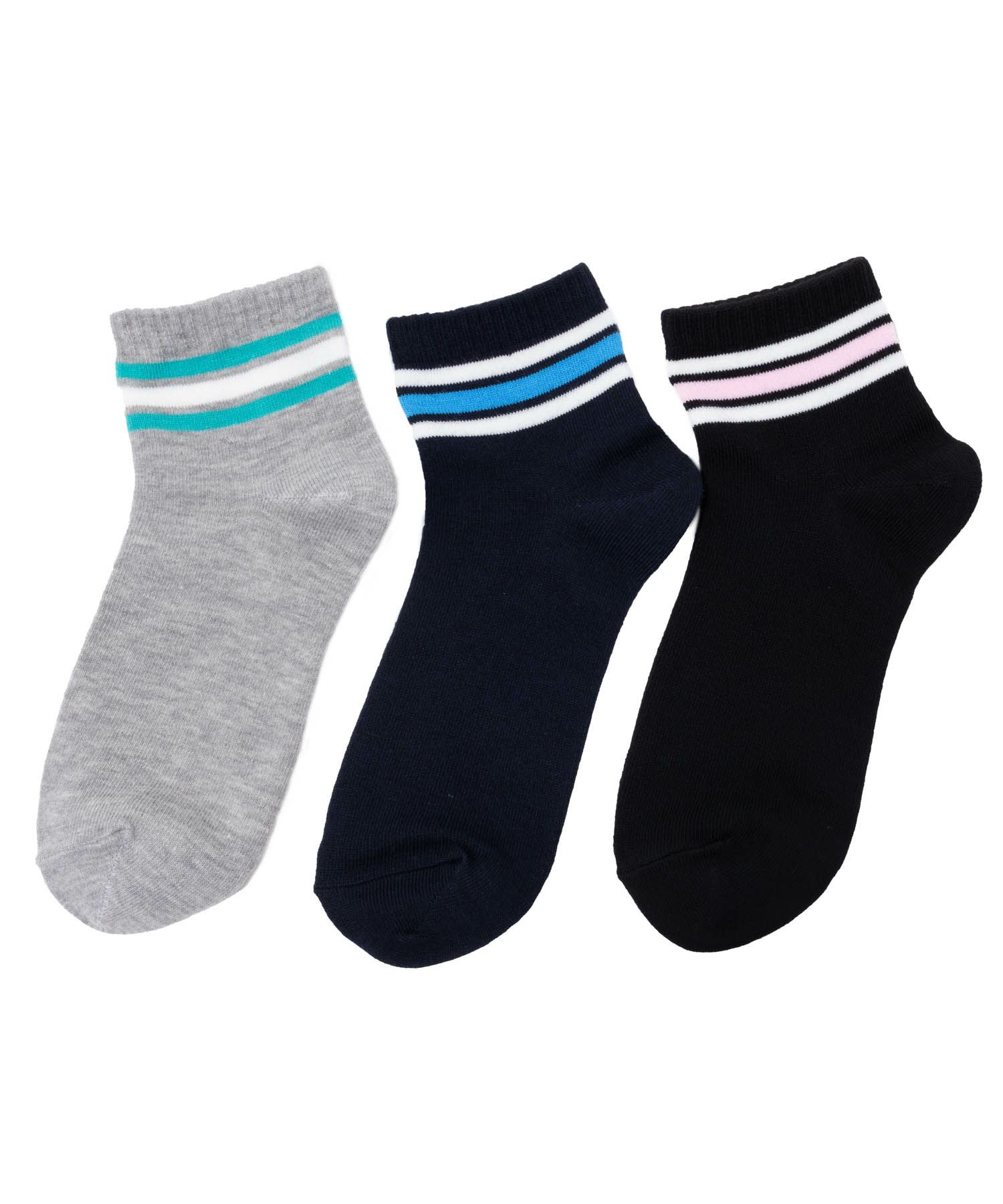 NAVY  クォーターソックス アソート 3足組 レディース商品画像-3