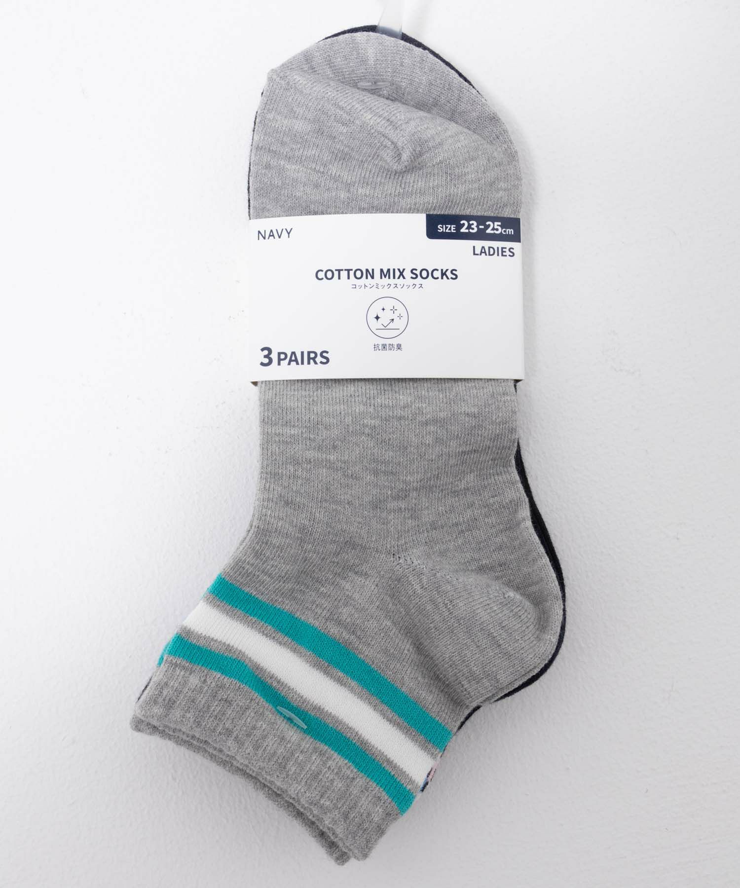 NAVY クォーターソックス アソート 3足組 レディース商品画像-33