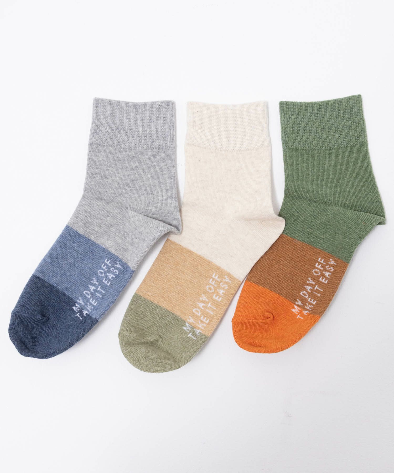 NAVY クォーターソックス カラーグラデーション レディース