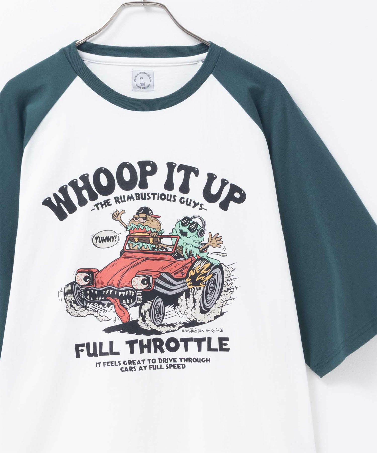 ラグランフードプリントTシャツ メンズ メール便 対応商品商品サムネイル-3