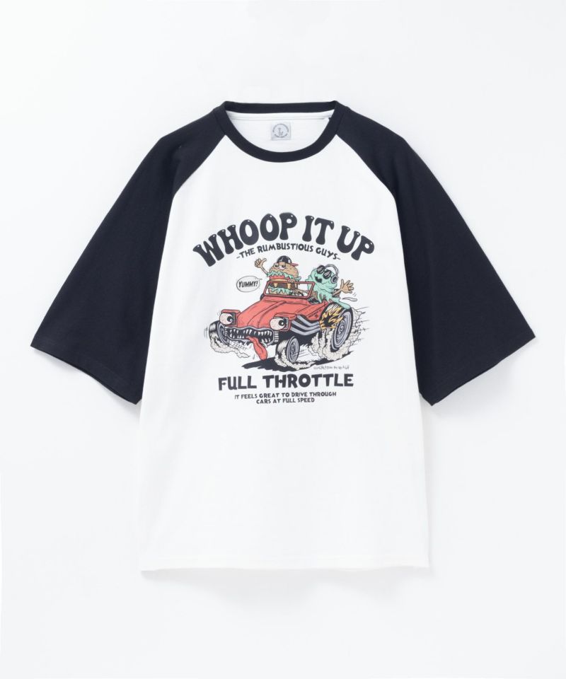 ラグランフードプリントTシャツ メンズ メール便 対応商品商品画像-5