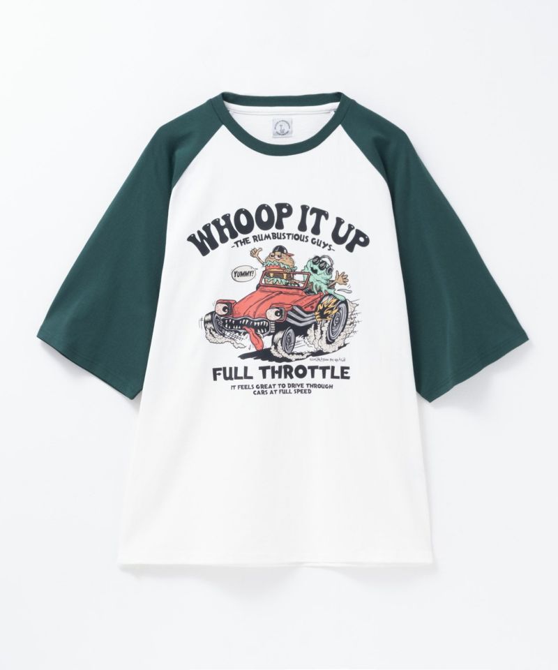 ラグランフードプリントTシャツ メンズ メール便 対応商品商品画像-9