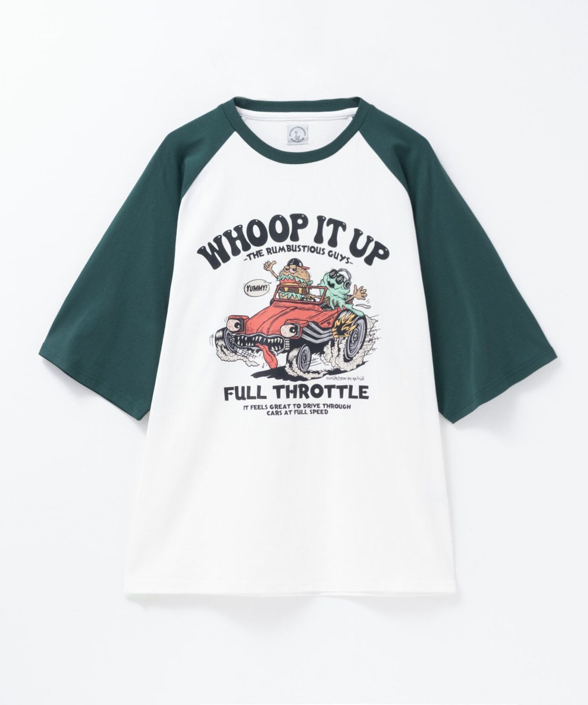 ラグランフードプリントTシャツ メンズ ネコポス 対応商品