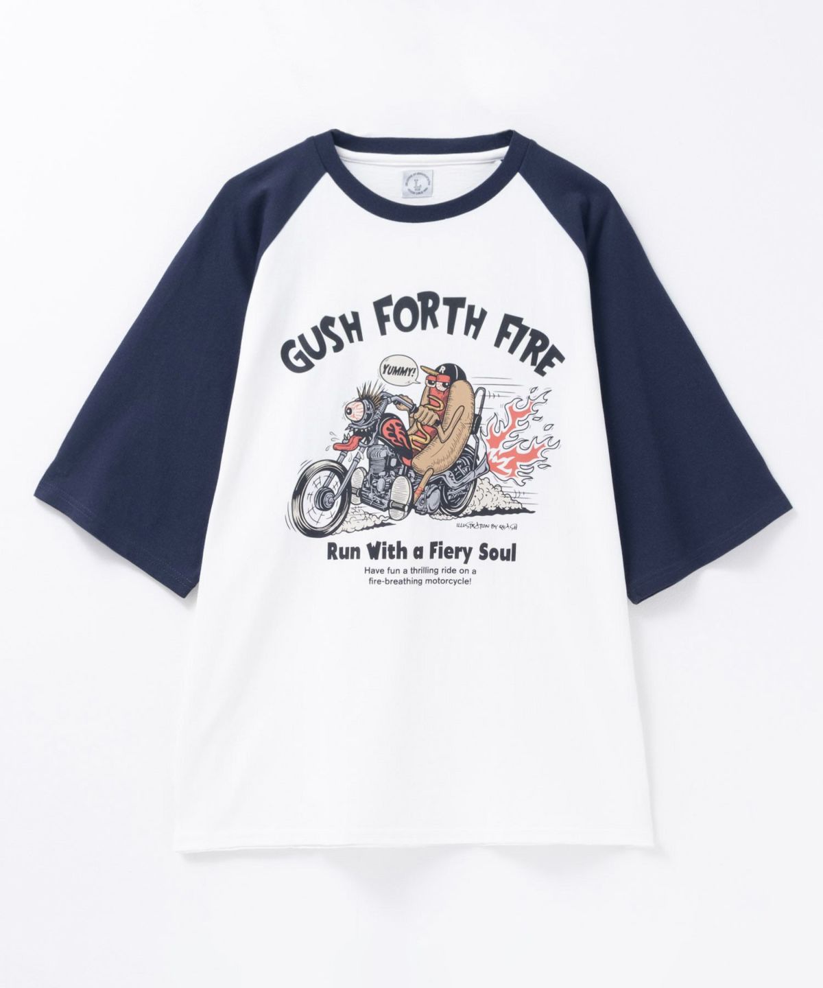 ラグランフードプリントTシャツ メンズ ネコポス 対応商品
