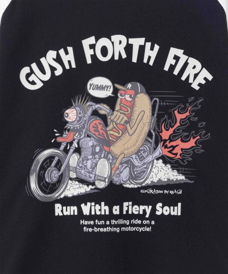 ラグランフードプリントTシャツ メンズ メール便 対応商品商品画像-14