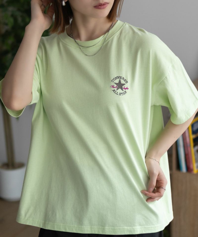 CONVERSE  ワンポイントパッチ刺繍Tシャツ レディース メール便 対応商品商品画像-7
