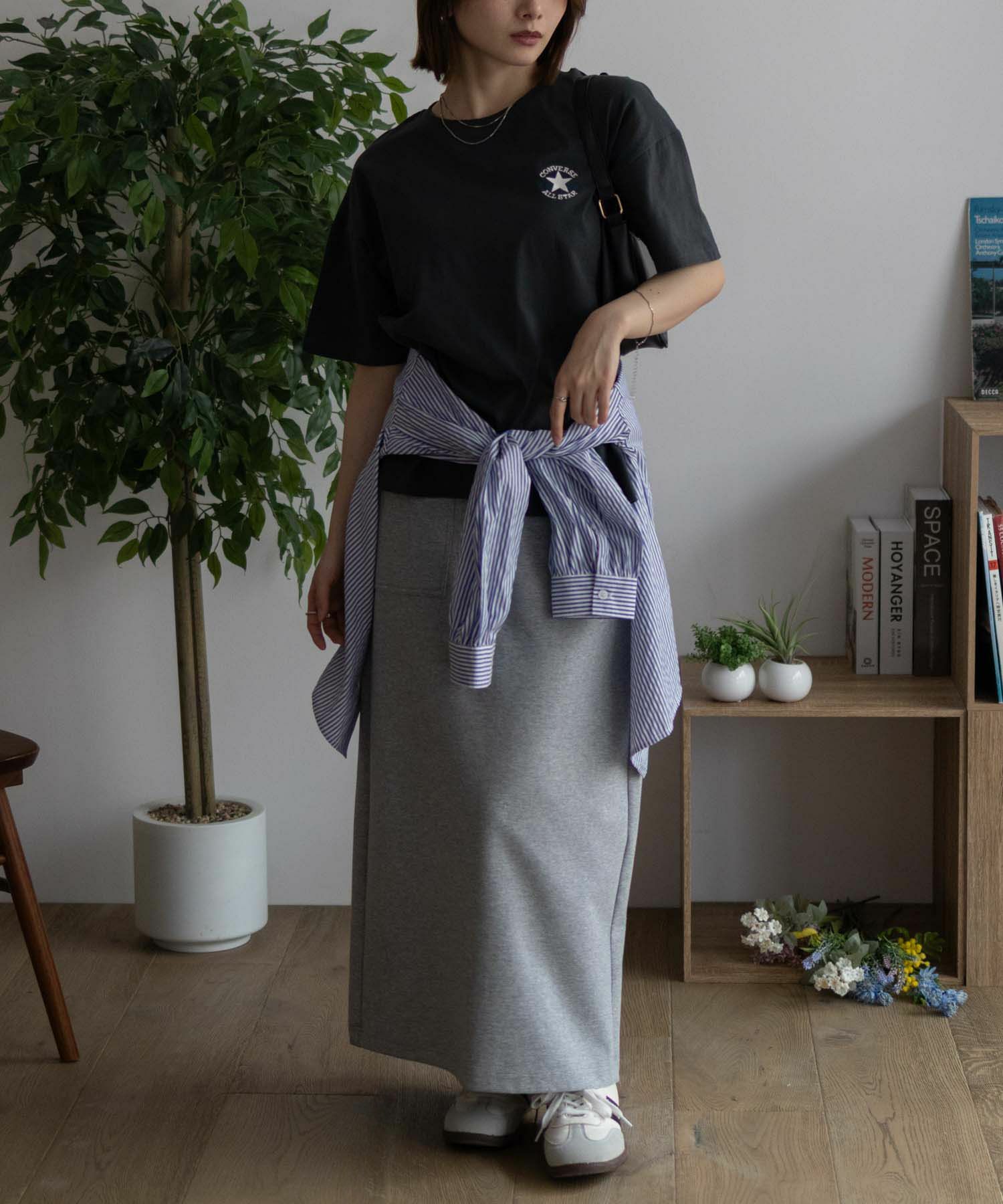 CONVERSE  ワンポイントパッチ刺繍Tシャツ レディース メール便 対応商品商品サムネイル-18