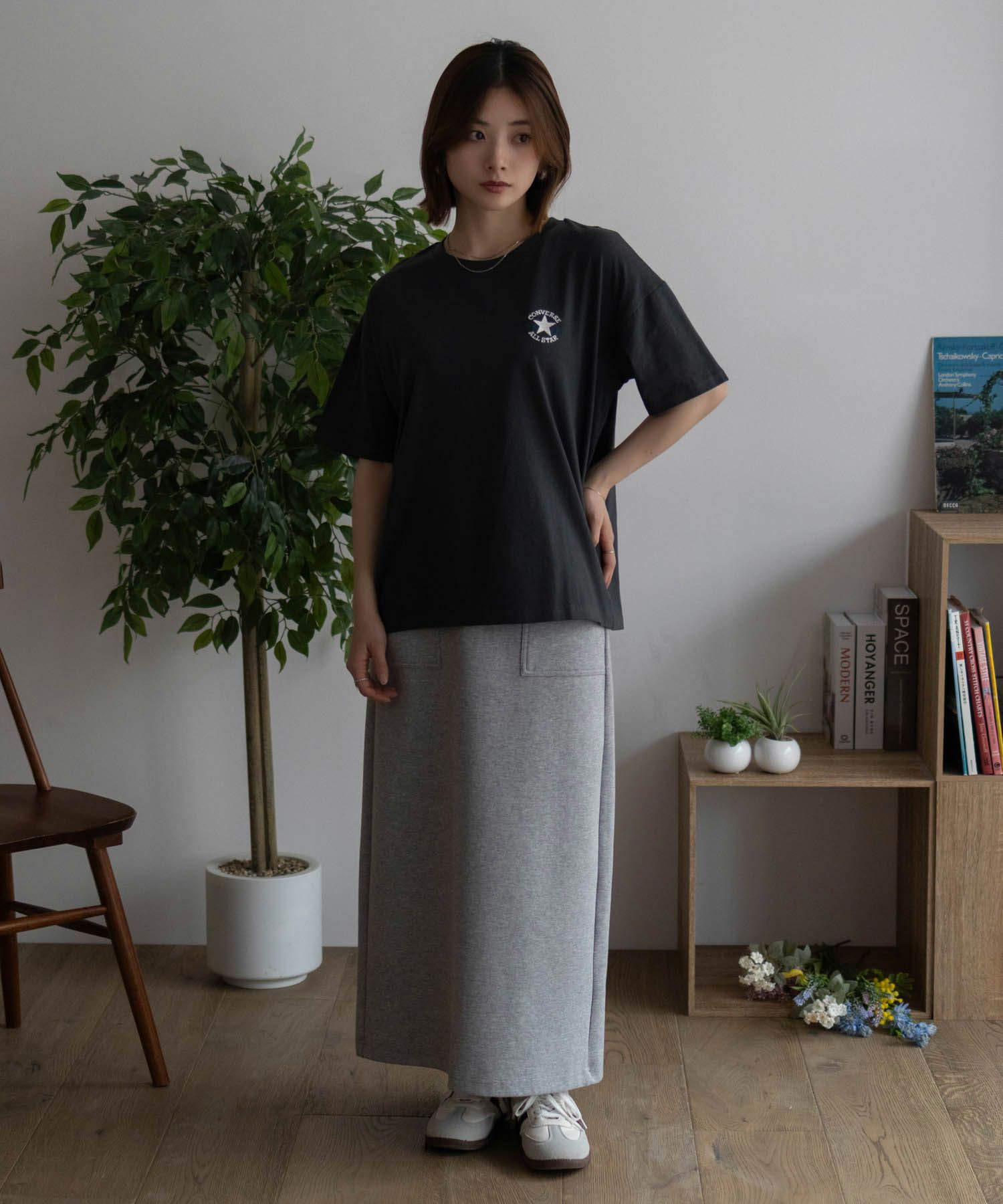 CONVERSE  ワンポイントパッチ刺繍Tシャツ レディース メール便 対応商品商品サムネイル-34