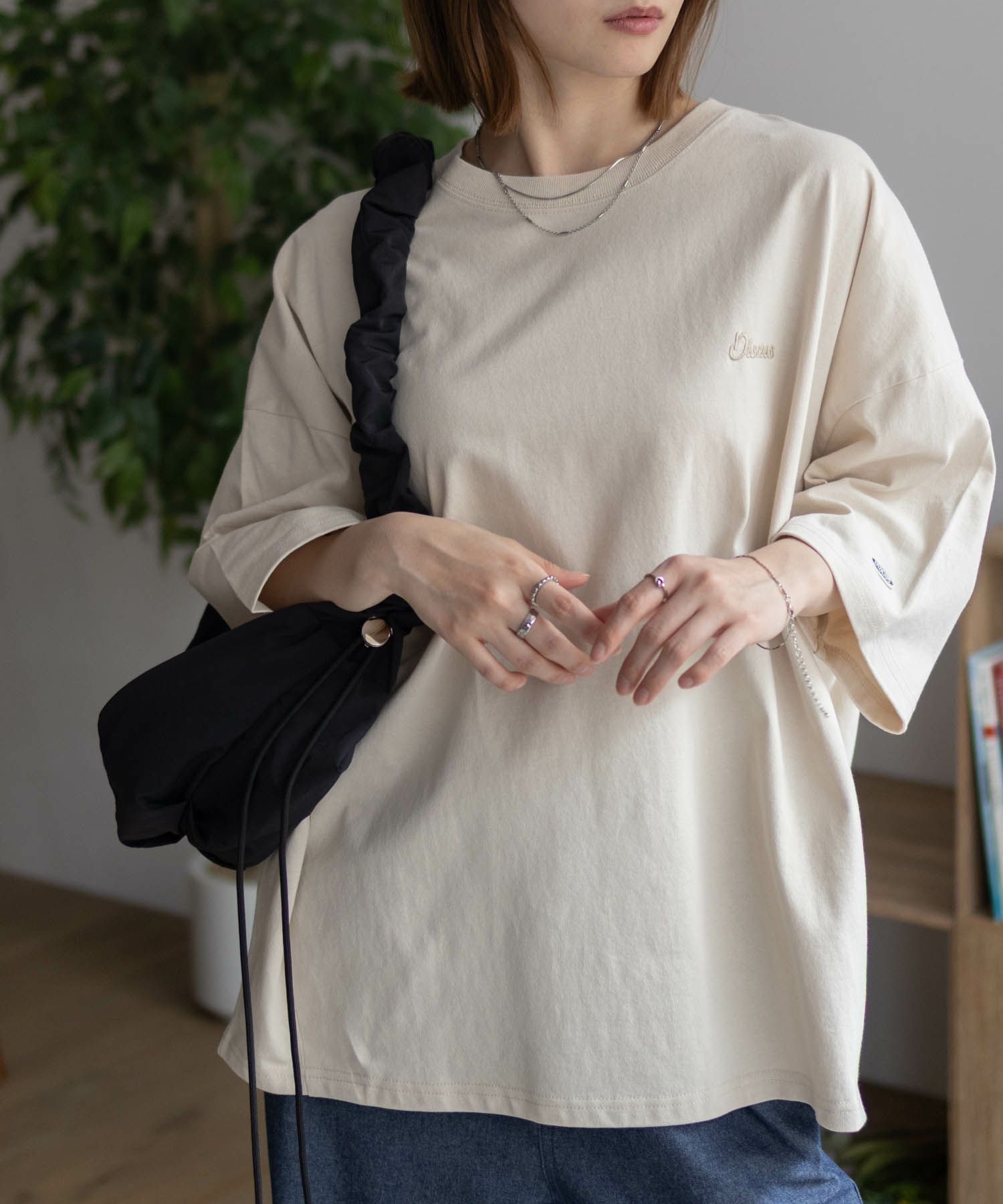 DISCUS 裾タックワンポイントTシャツ レディース ネコポス 対応商品