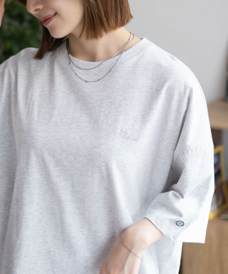 DISCUS 裾タックワンポイントTシャツ レディース メール便 対応商品商品画像-3
