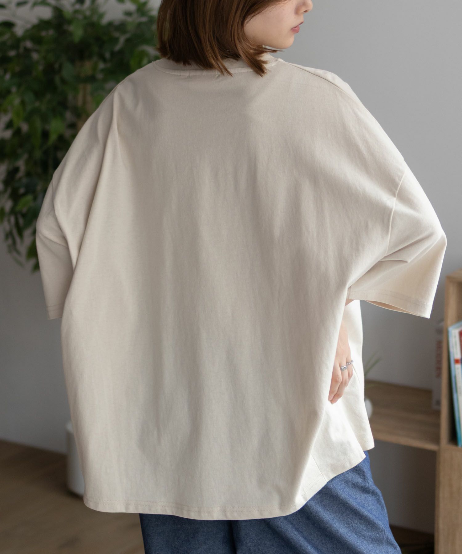 DISCUS  裾タックワンポイントTシャツ レディース メール便 対応商品商品サムネイル-9