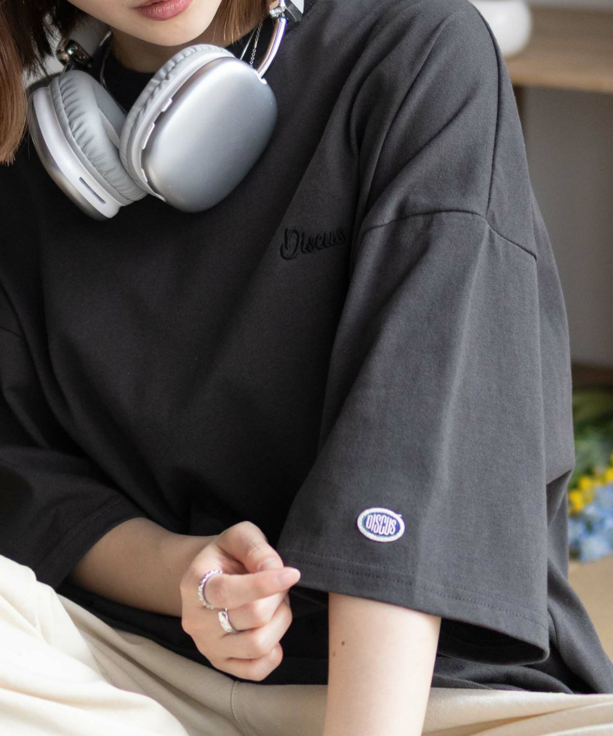 DISCUS 裾タックワンポイントTシャツ レディース ネコポス 対応商品