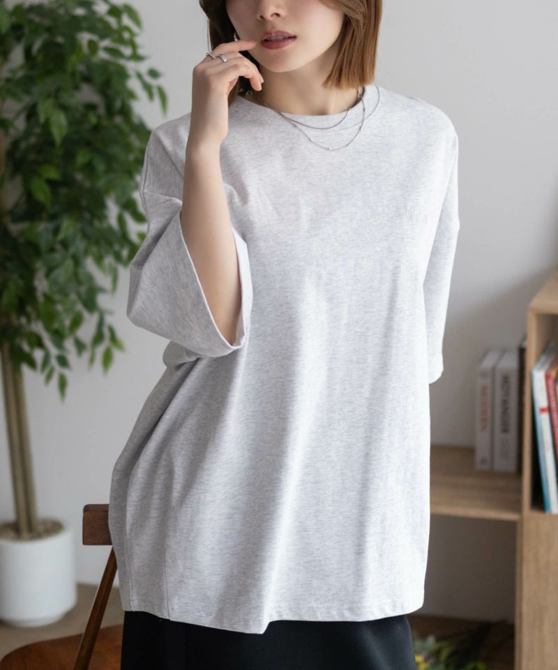 DISCUS 裾タックワンポイントTシャツ レディース メール便 対応商品商品画像-18