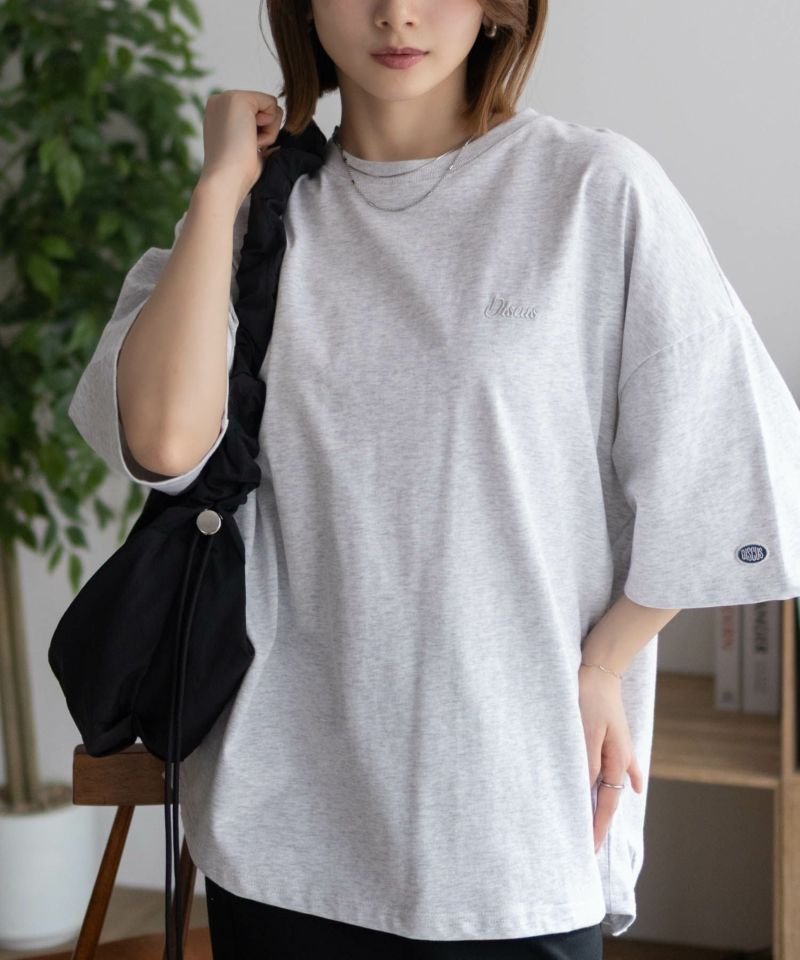 DISCUS 裾タックワンポイントTシャツ レディース メール便 対応商品商品画像-19