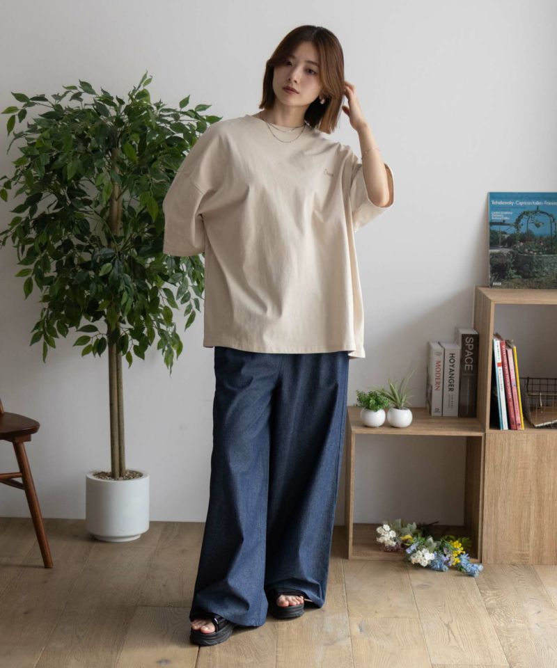 DISCUS  裾タックワンポイントTシャツ レディース メール便 対応商品商品画像-30