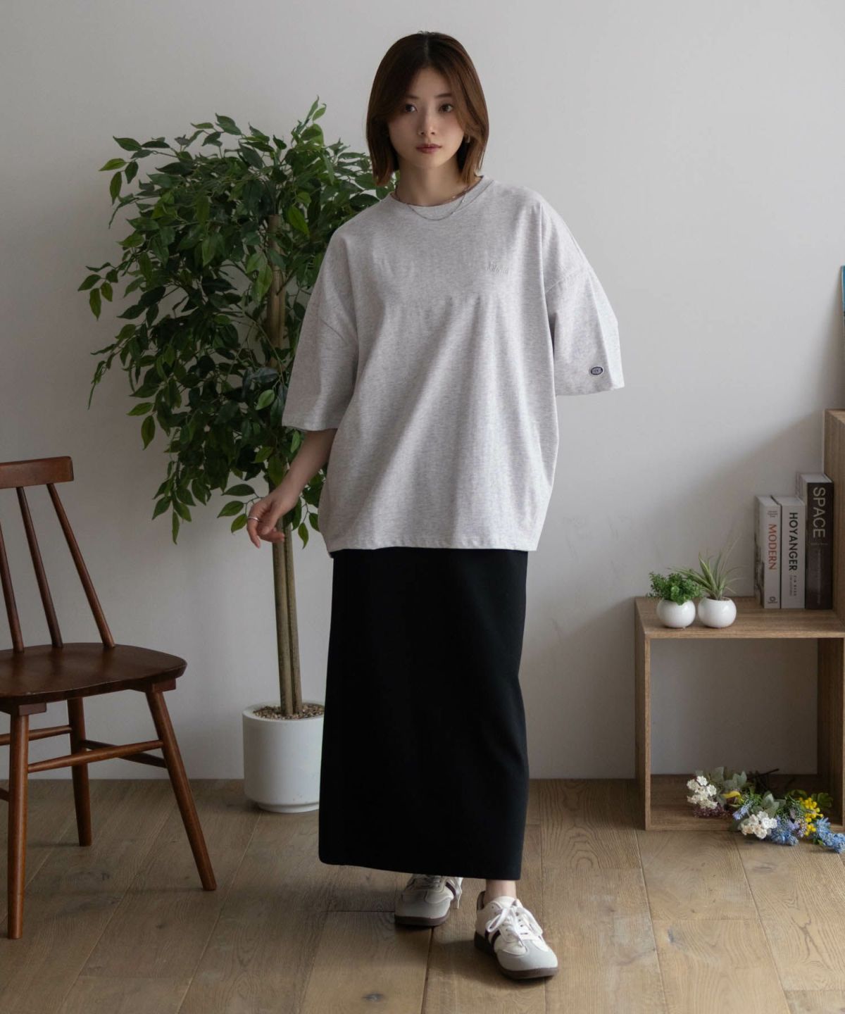 DISCUS 裾タックワンポイントTシャツ レディース ネコポス 対応商品