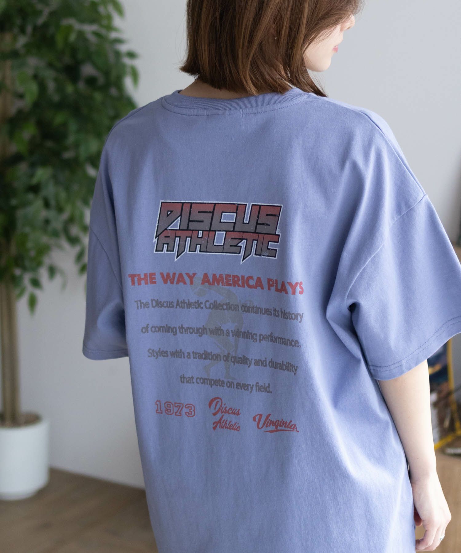 DISCUS プリントビッグTシャツ 人 レディース ネコポス 対応商品