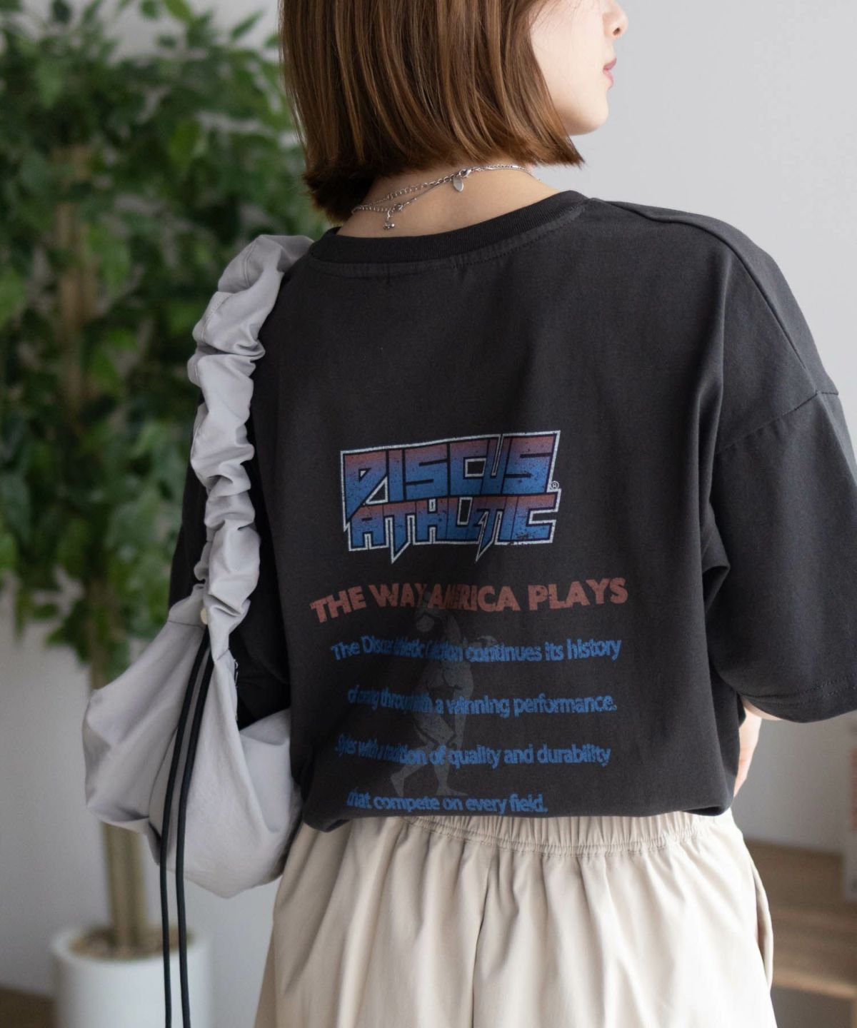 DISCUS プリントビッグTシャツ 人 レディース ネコポス 対応商品