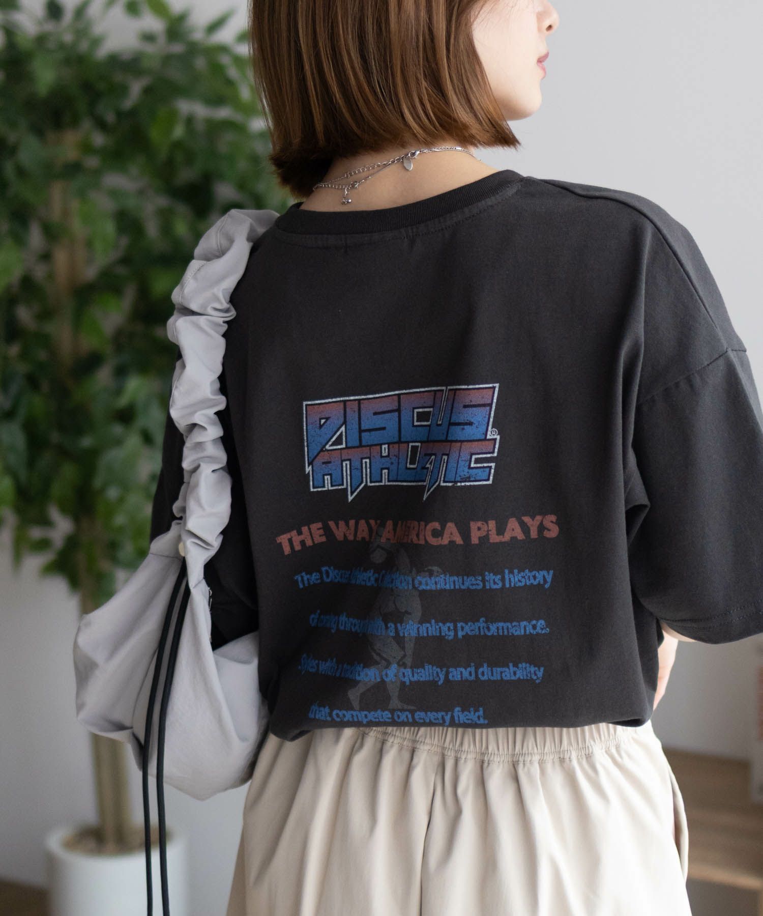 DISCUS  プリントビッグTシャツ 人 レディース メール便 対応商品商品サムネイル-4
