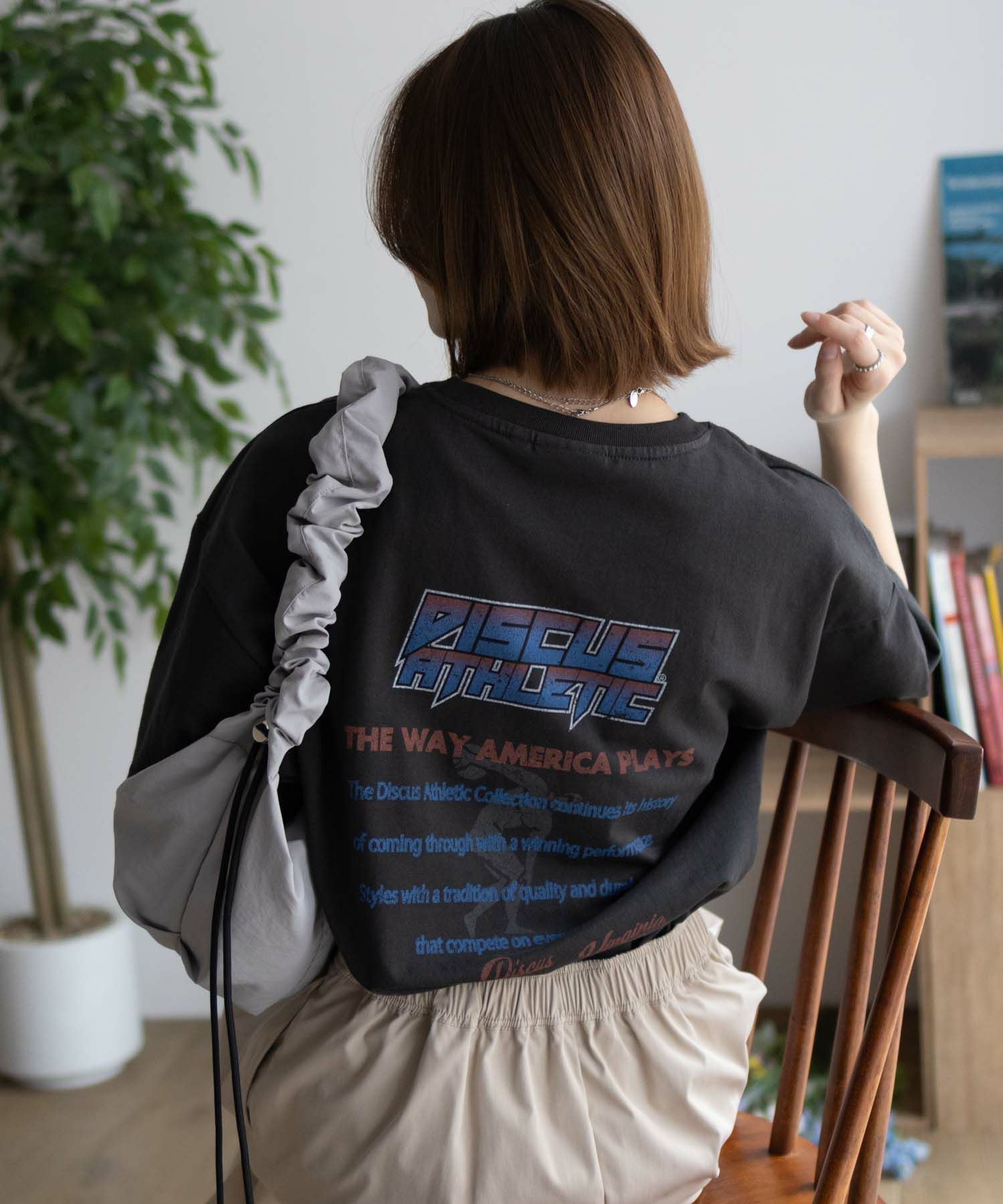 DISCUS プリントビッグTシャツ 人 レディース ネコポス 対応商品