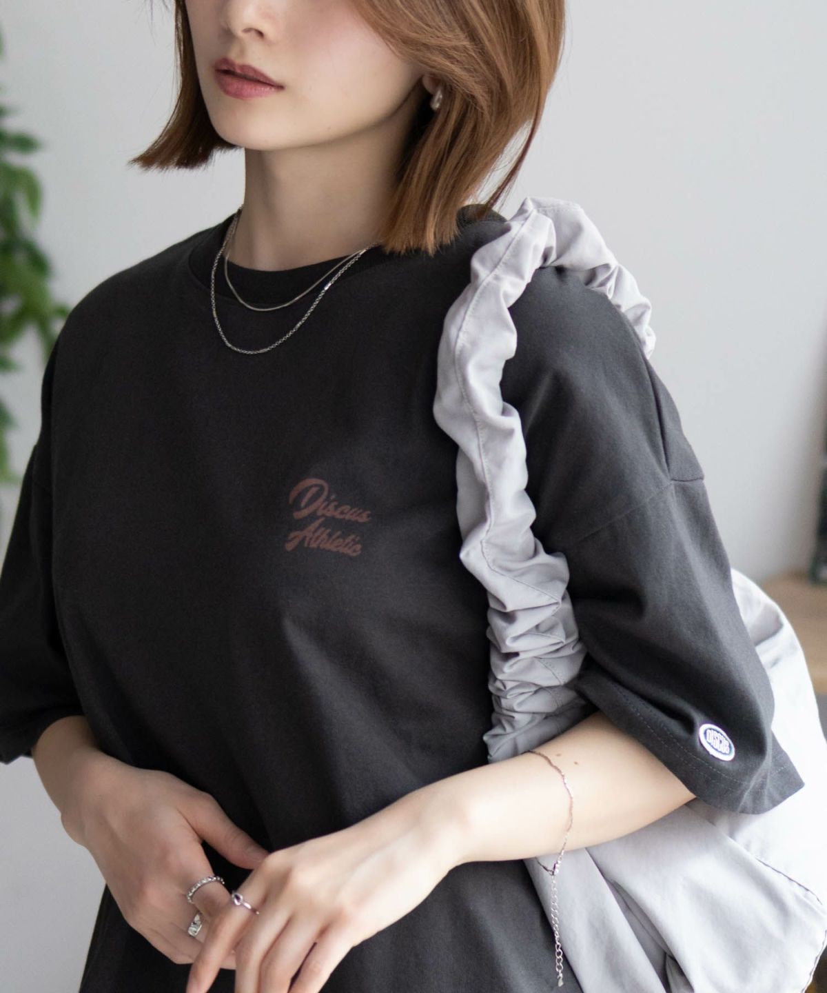 DISCUS プリントビッグTシャツ 人 レディース ネコポス 対応商品