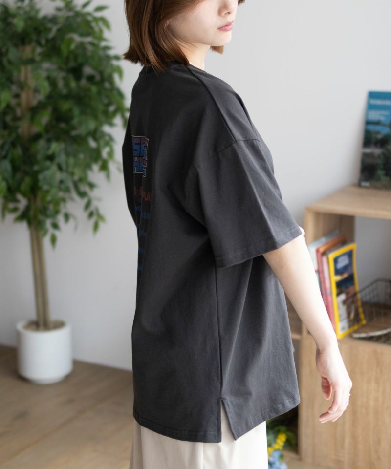 DISCUS プリントビッグTシャツ 人 レディース メール便 対応商品商品画像-7