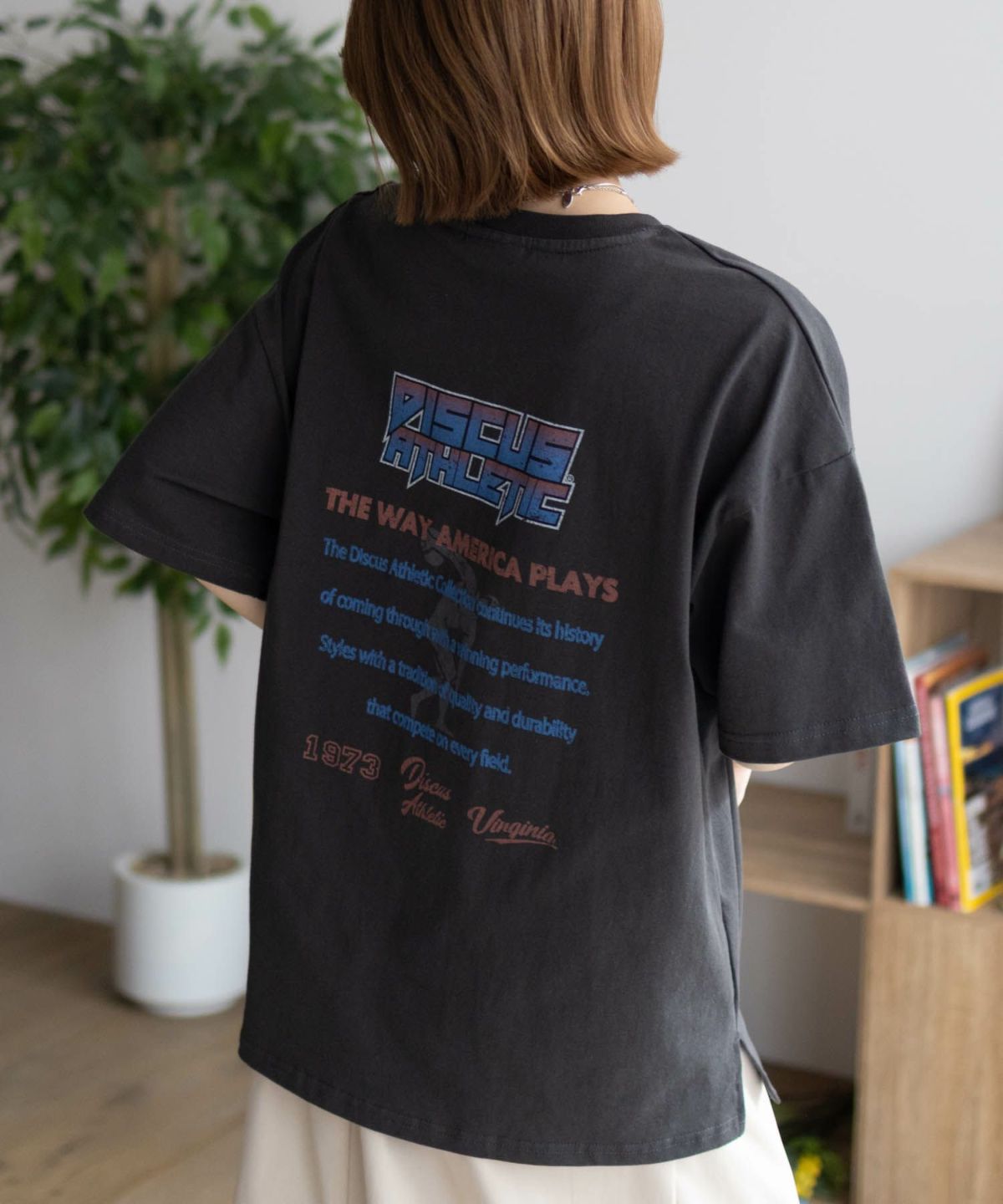 DISCUS プリントビッグTシャツ 人 レディース ネコポス 対応商品