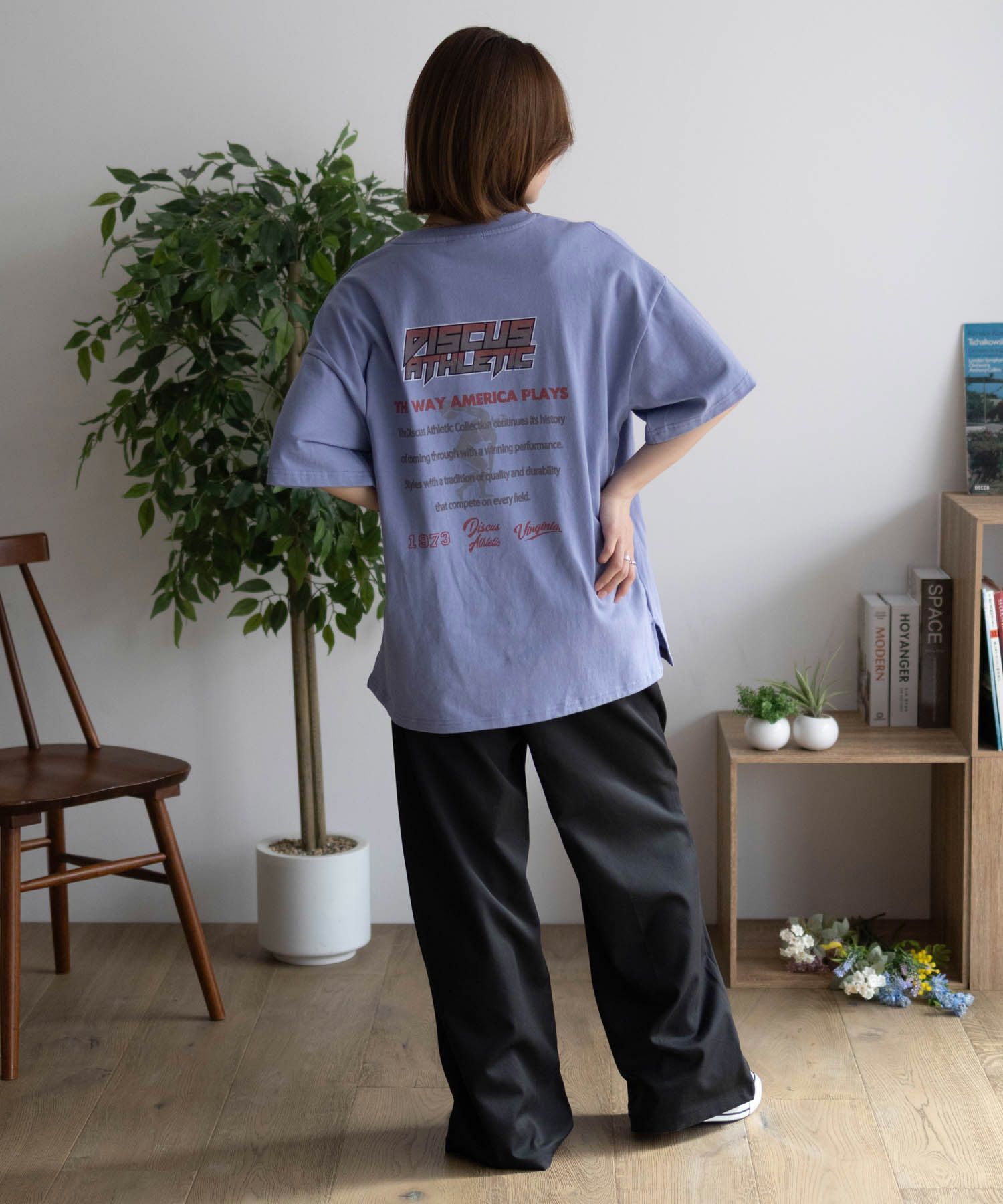 DISCUS プリントビッグTシャツ 人 レディース ネコポス 対応商品