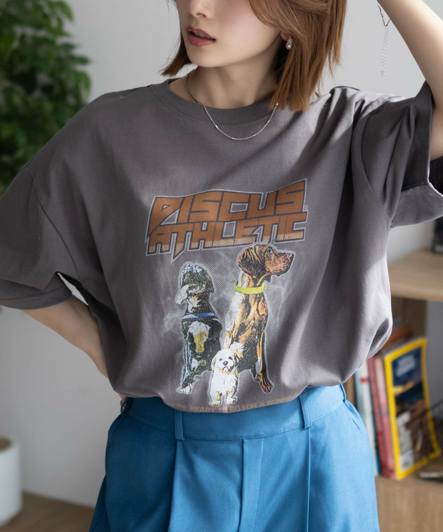 DISCUS  プリントビッグTシャツ 犬 レディース メール便 対応商品商品サムネイル-5
