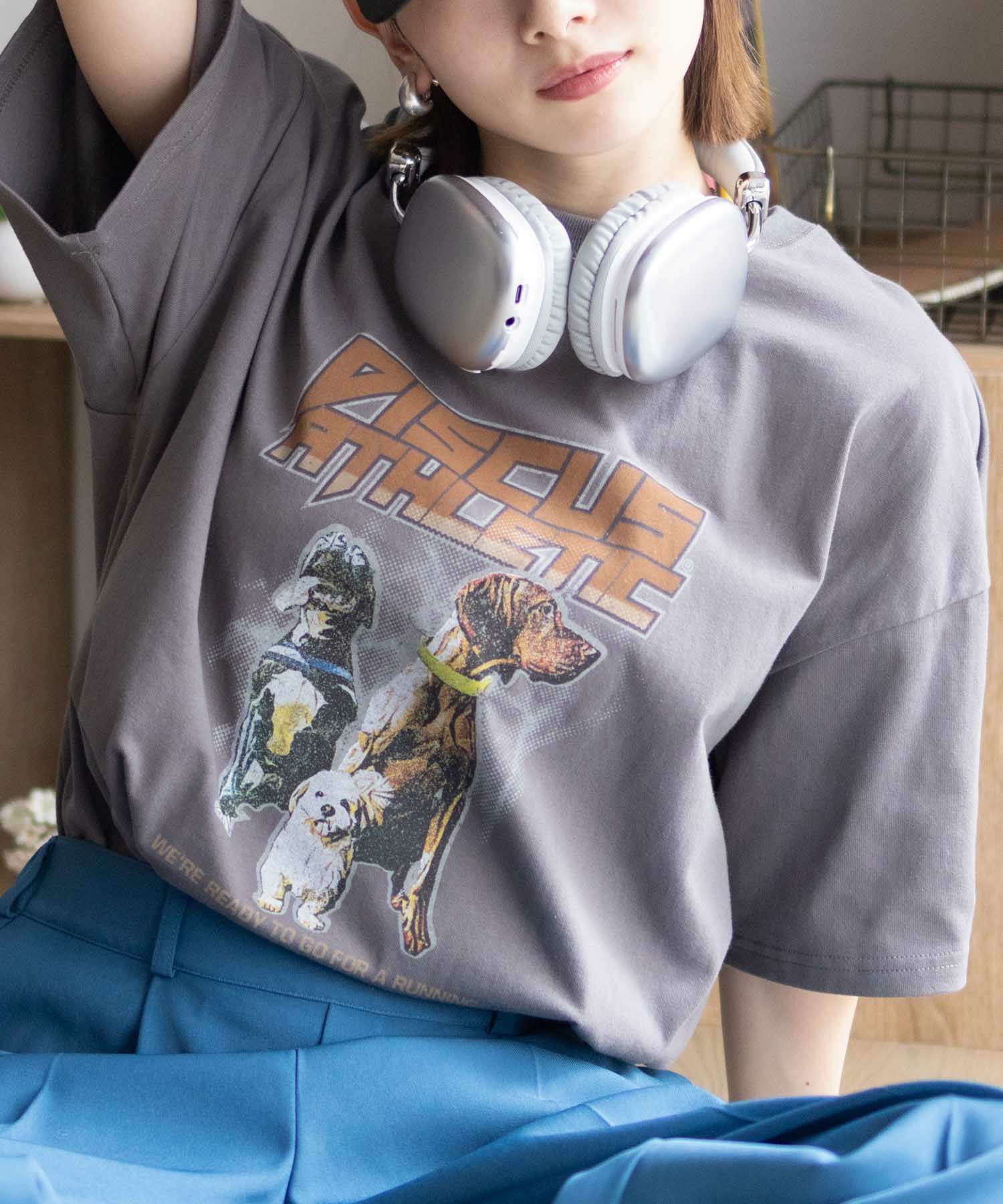 DISCUS  プリントビッグTシャツ 犬 レディース メール便 対応商品商品サムネイル-6