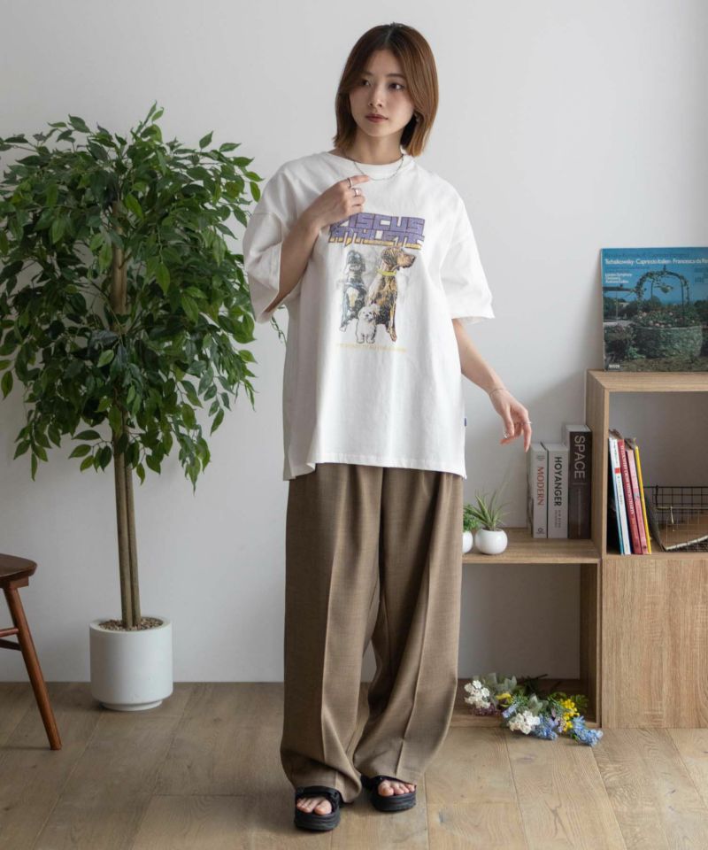 DISCUS  プリントビッグTシャツ 犬 レディース メール便 対応商品商品画像-25