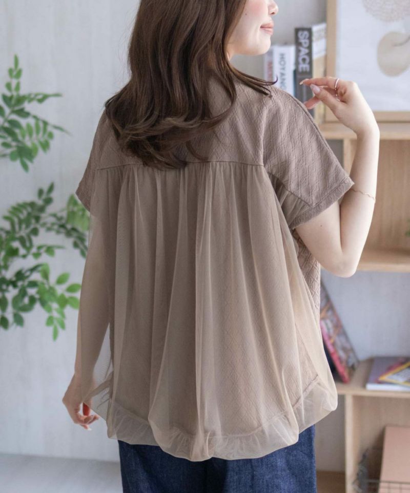 Howdy Marie ジャガードチュールプルオーバー レディース メール便 対応商品商品画像-3