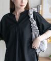 nAvy SARARI スキッパー5分袖ブラウス レディース