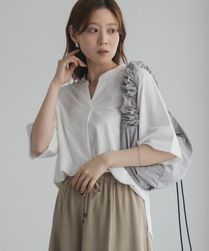 nAvy SARARI  スキッパー5分袖ブラウス レディース商品画像-5