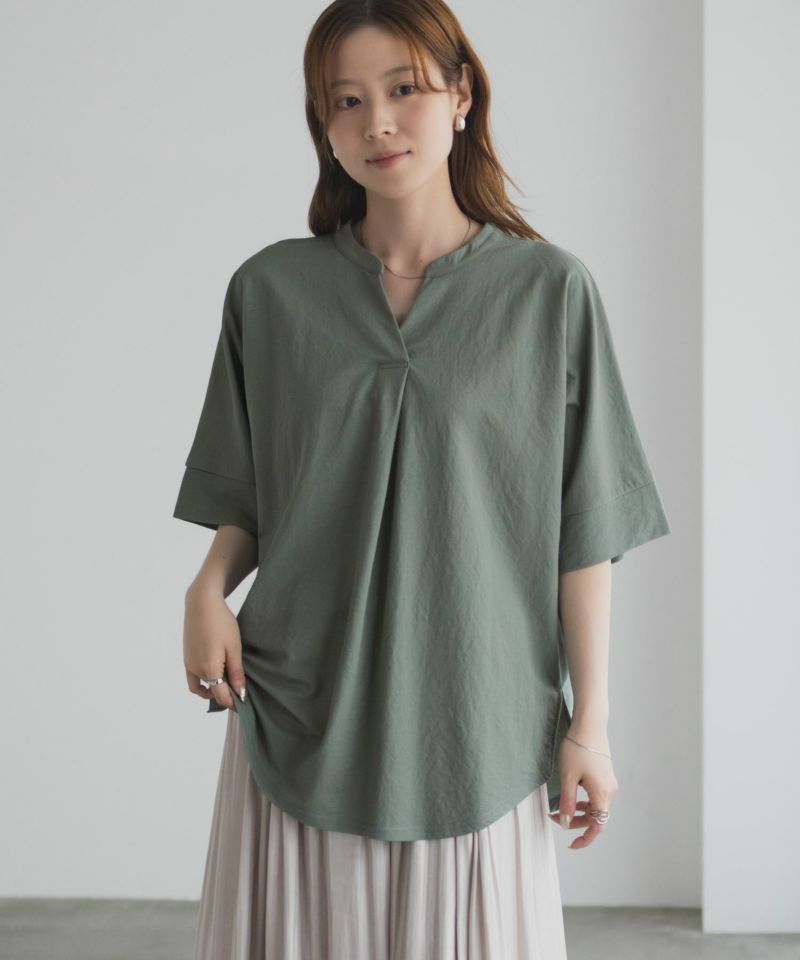 nAvy SARARI スキッパー5分袖ブラウス レディース商品画像-10